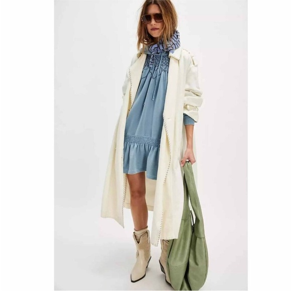 Free People Marty Smocked Mini Dress - Picture 1 of 9
